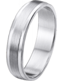 Alianza de Oro Blanco de 18K de 4m de ancho
