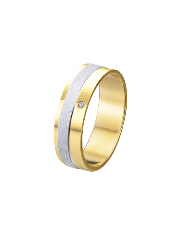 Alianza Oro Bicolor de 18K de 5m de ancho