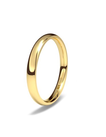 Alianza de oro amarillo almendrada minimal
