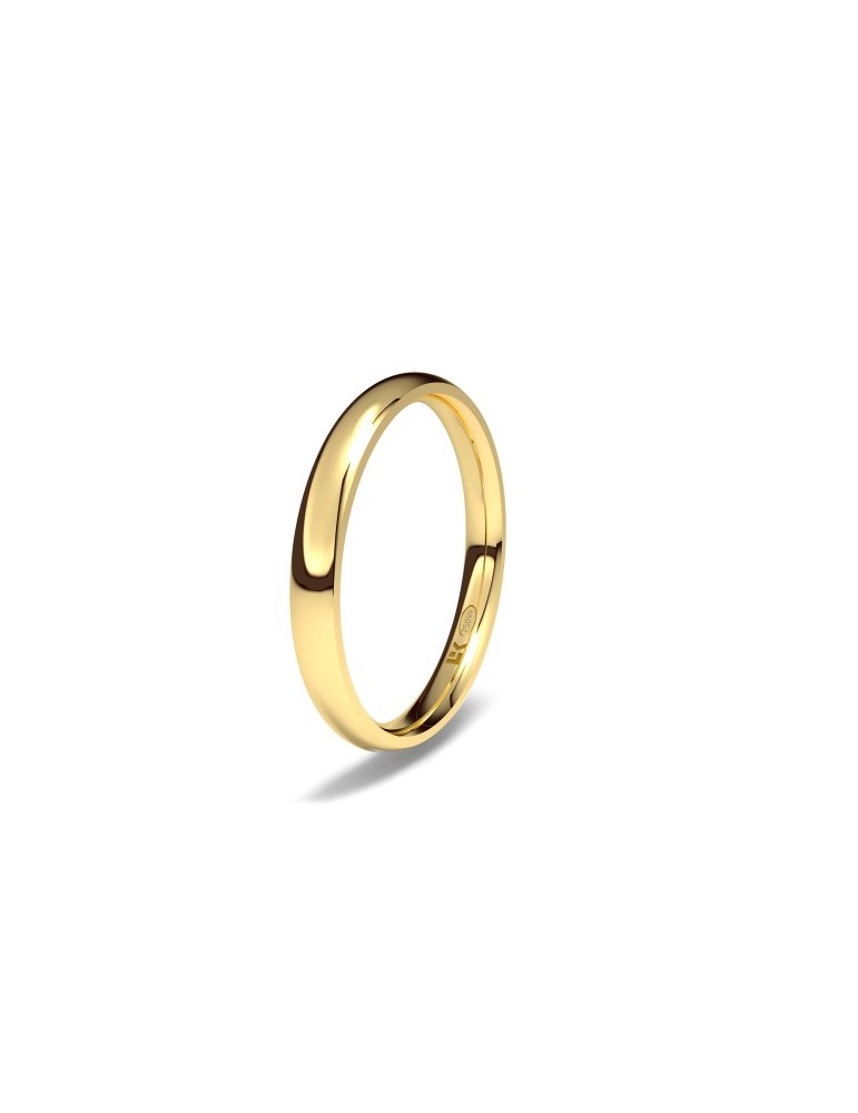 Alianza de oro amarillo almendrada minimal