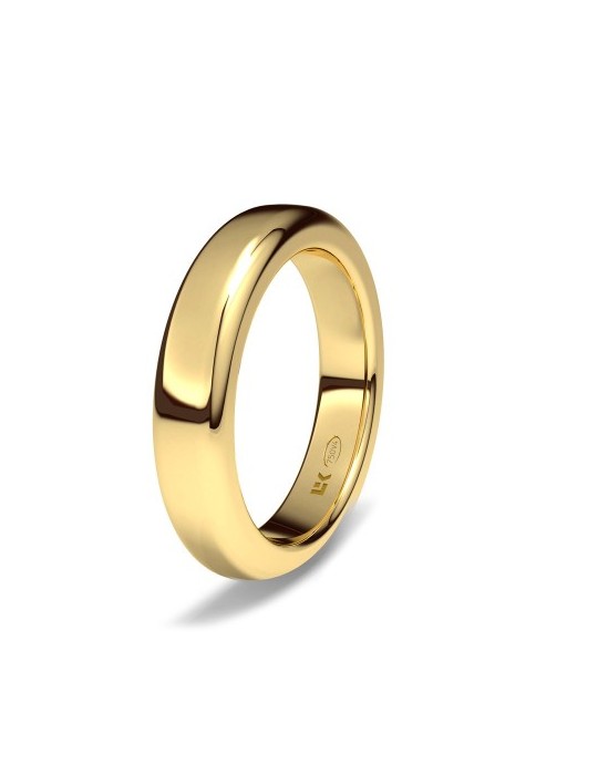 Alianza de oro amarillo semirectangular estándar