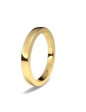 Alianza de oro amarillo 18K forma cuadrada