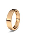Alianza de oro rojo 18K forma rectangular vacia estandar