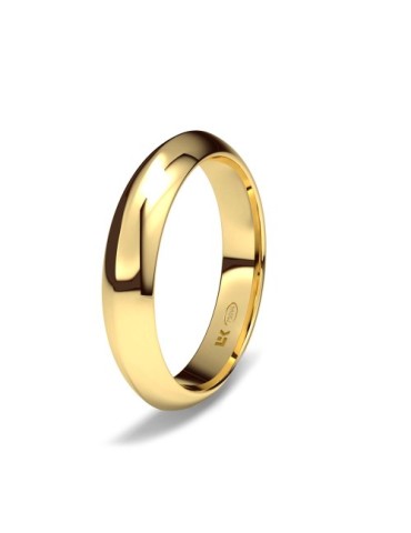 Alianza de oro amarillo 18K forma triangulo maximal