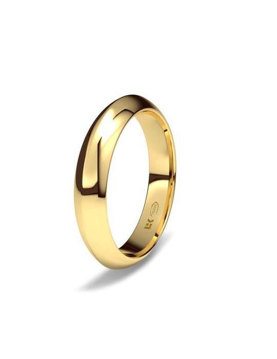 Alianza de oro amarillo 18K forma triangulo maximal