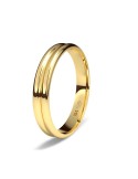 Alianza de oro amarillo gallonada