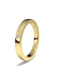 Alianza de oro amarillo 18K forma cuadrada