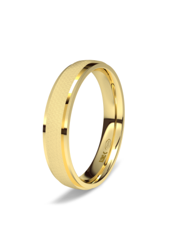 Alianza de oro amarillo Bisel
