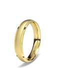 Alianza de oro amarillo almendrada Isabel diamante