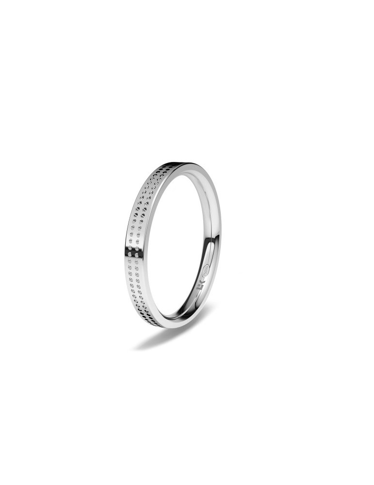 Alianza de oro blanco recta confort minimal Puntos