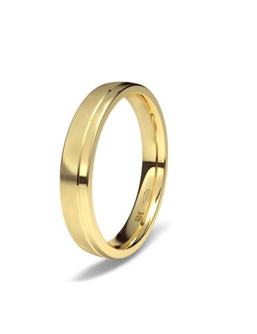 Alianza de oro amarillo plana minimal dos bandas