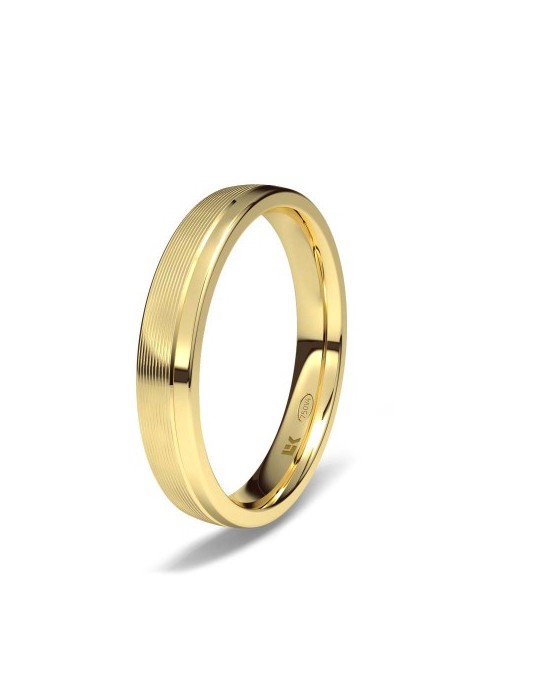 Alianza de oro amarillo plana minimal dos bandas
