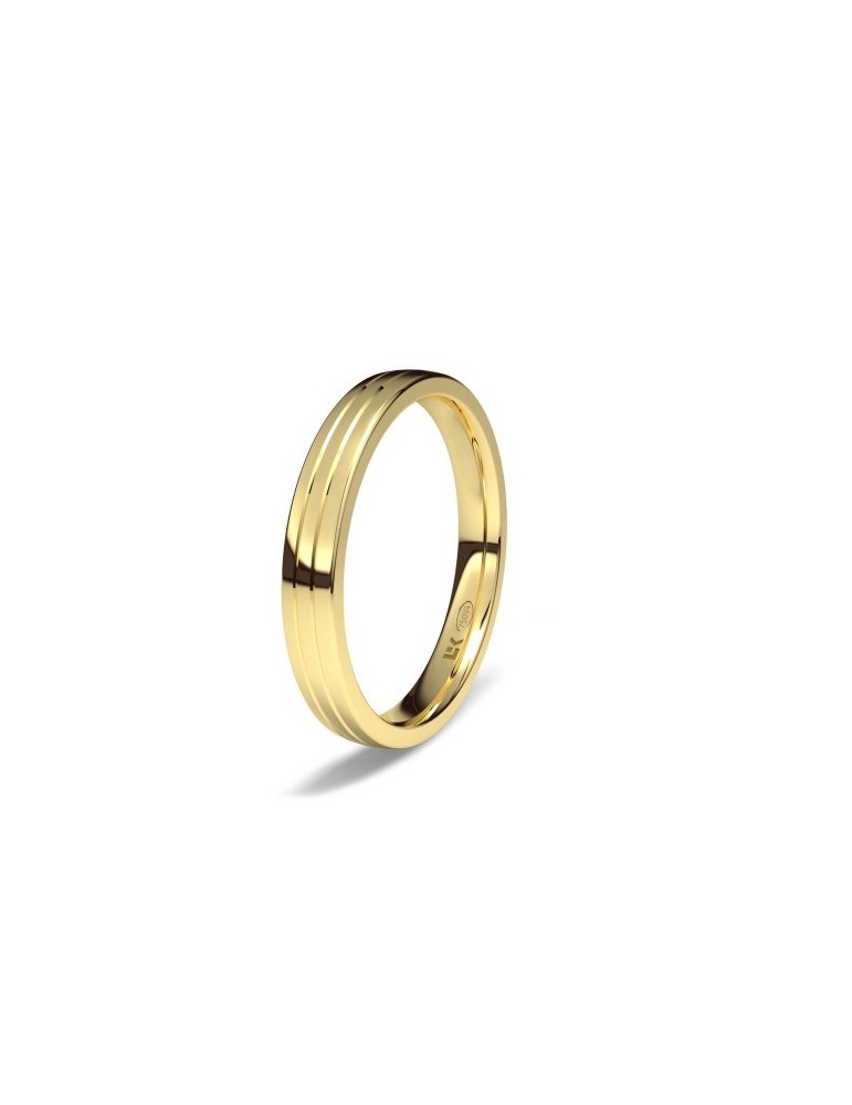 Alianza de oro amarillo plana minimal Rayas