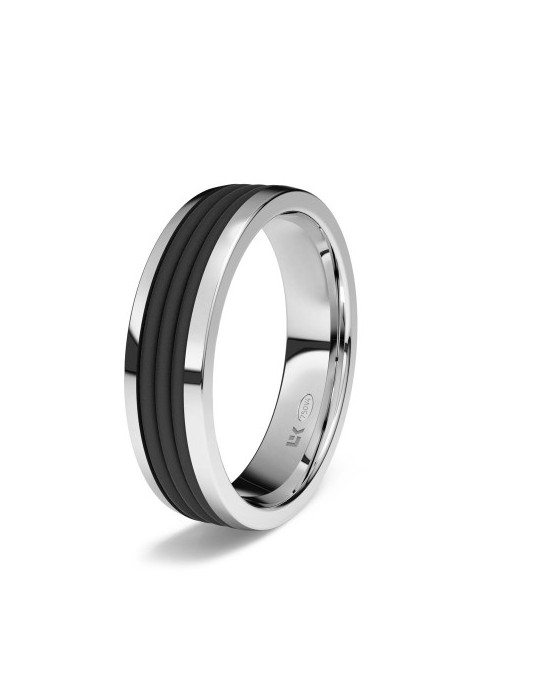 Alianza de oro blanco recta Safari