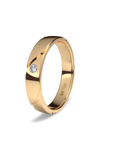 Alianza de oro rojo plana Altea