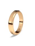 Alianza de oro rojo 18K forma rectangular estándar decoración elena