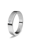 Oro blanco de 18kt con engaste en Estrella