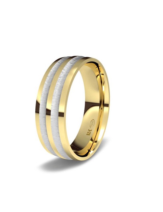 Alianza Bicolor doble Satin plana