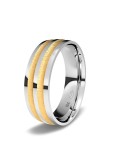 Alianza Bicolor doble Satin plana