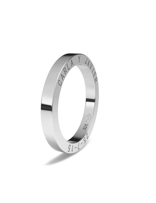 Alianza oro blanco Lateral