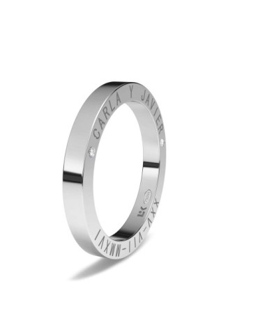 Alianza oro blanco Lateral