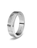 Alianza Huella exterior con 10 diamantes en pavé