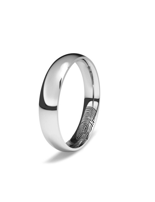 Alianza almendrada huella interior