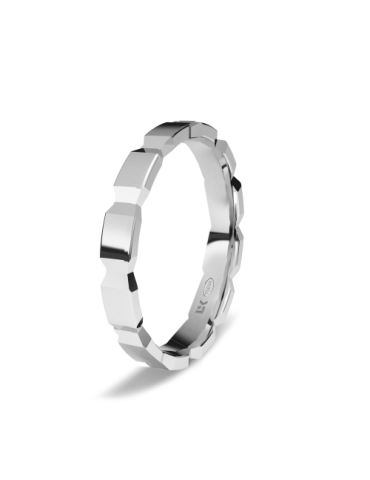 Alianza de oro blanco Cúbica de 3 mm