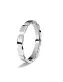 Alianza de oro blanco Cúbica de 3 mm