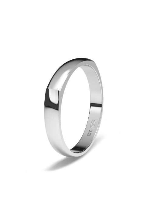 Alianza de oro blanco polygonal 2 maximal