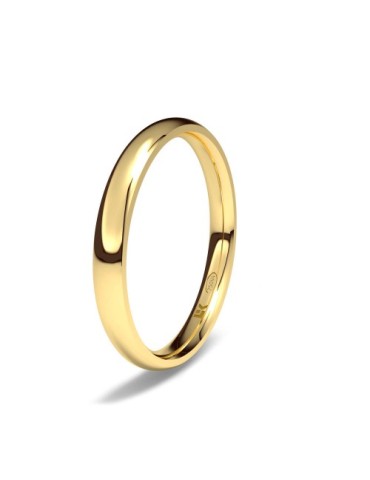Alianza de oro amarillo almendrada Zero