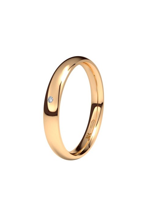 Alianza de oro rojo almendrada Zero