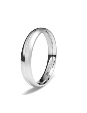 Alianza de oro blanco almendrada Zero