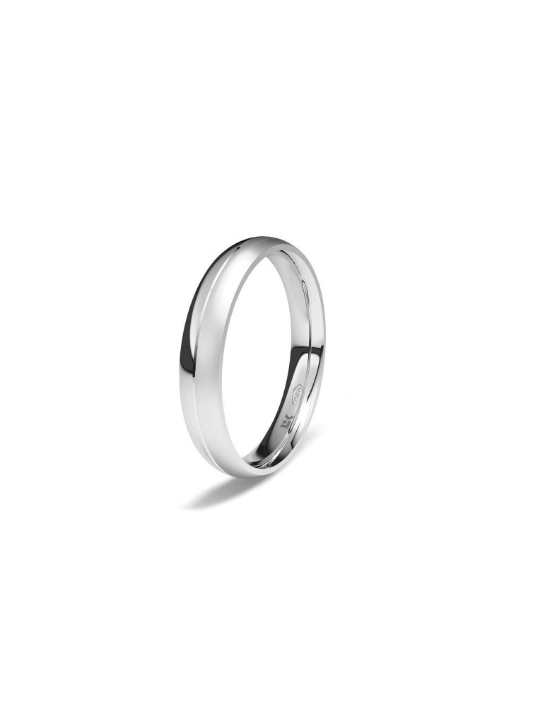 Alianza de oro blanco almendrada Zero