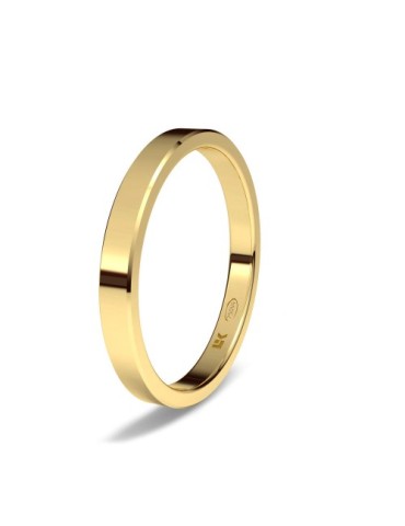 Alianza de oro amarillo recta Zero