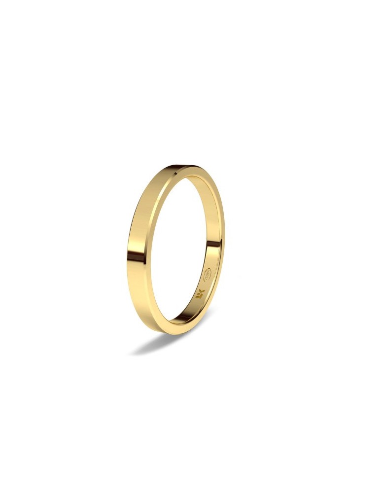 Alianza de oro amarillo recta Zero