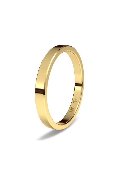 Alianza de oro amarillo recta Zero