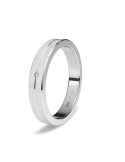 Alianza de oro blanco recta Zero