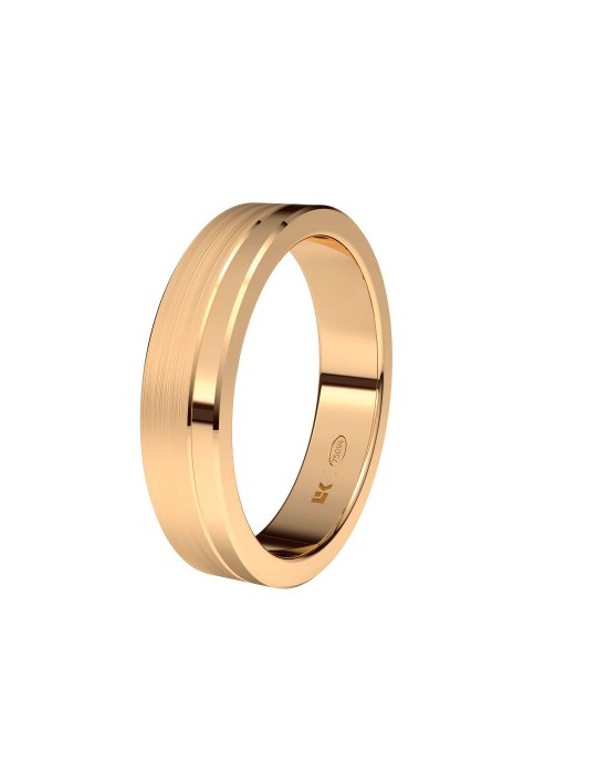 Alianza de oro rojo recta Zero