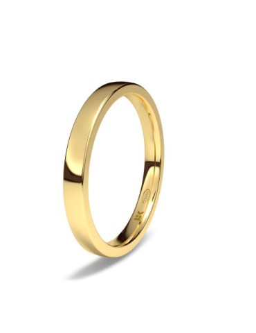 Alianza de oro amarillo plana Zero