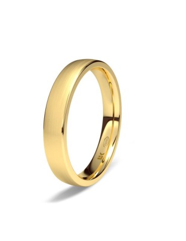 Alianza de oro amarillo plana Zero