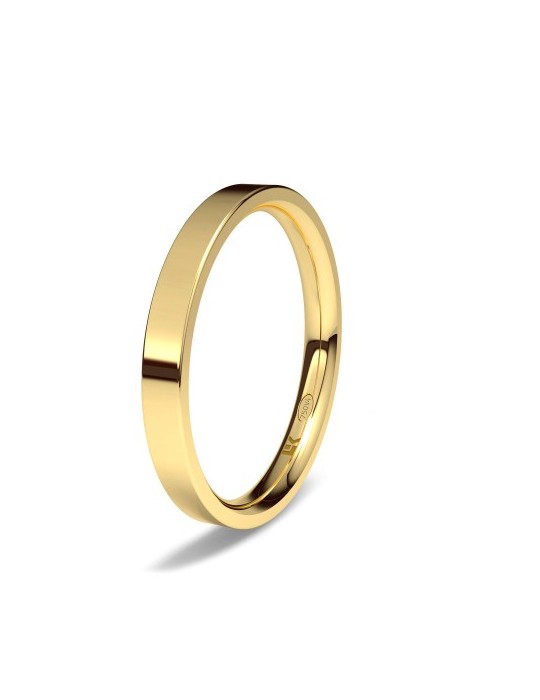 Alianza de oro amarillo Forma D confort