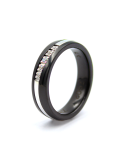 Zirconio y Oro blanco con salpicado de diamantes
