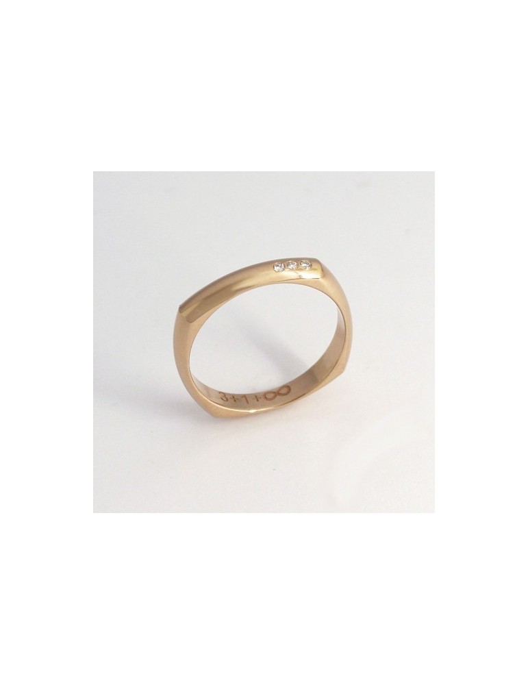 Alianza de oro rojo polygonal 4