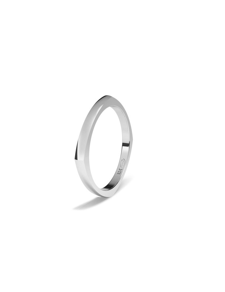 Alianza de oro blanco polygonal 4 maximal