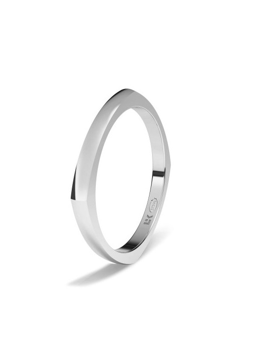 Alianza de oro blanco polygonal 4 maximal