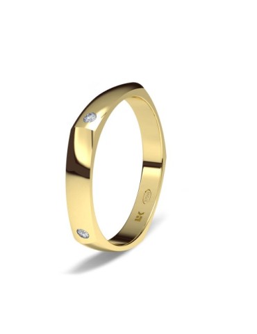Alianza de oro amarillo polygonal 5 maximal