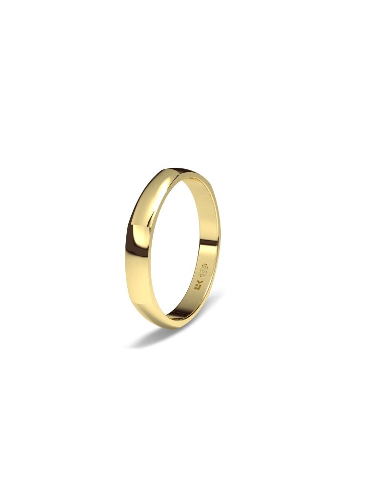 Alianza de oro amarillo polygonal 7