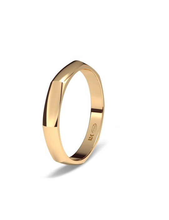 Alianza de oro rojo polygonal 8