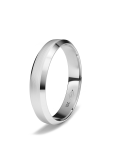 Anillo de compromiso de platino forma trapecio